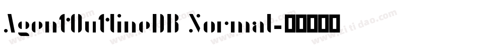 AgentOutlineDB Normal字体转换